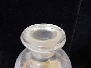VTG LOT OF 4 GLASS BROWN & CLEAR MEDICINE BOTTLES